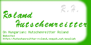 roland hutschenreitter business card